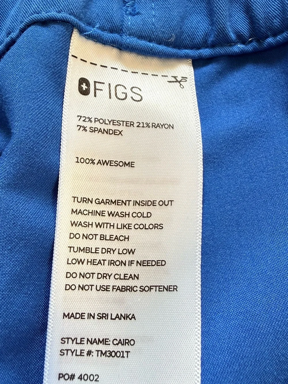 FIGS - Cairo Cargo Scrub Pants - XXL/T - Royal Blue